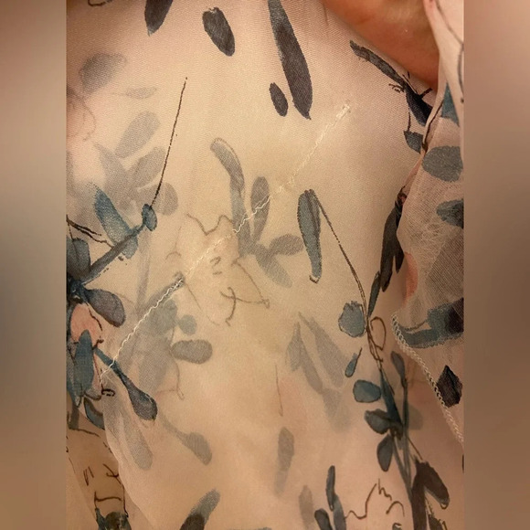 Johnny Was 4Love and Liberty Cecilia Silk Drawstring Tunic Floral Size XS - Picture 4 of 9